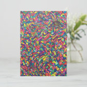 Abstracte kleurrijke bedankkaart (Staand voorkant)