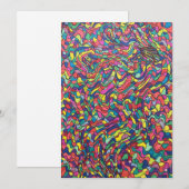 Abstracte kleurrijke bedankkaart (Voorkant / Achterkant)