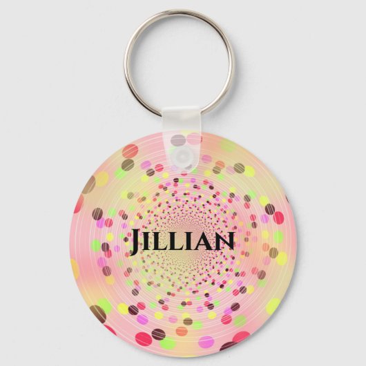 Abstracte kleurrijke bieren sleutelhanger (Voorkant)