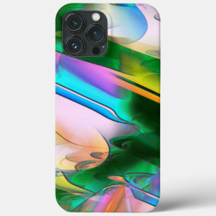 Abstracte kleurrijke bladeren met psychedelische s Case-Mate iPhone case