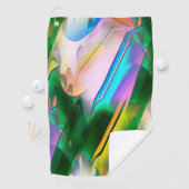 Abstracte kleurrijke bladeren met psychedelische s golfhanddoek (Insitu)