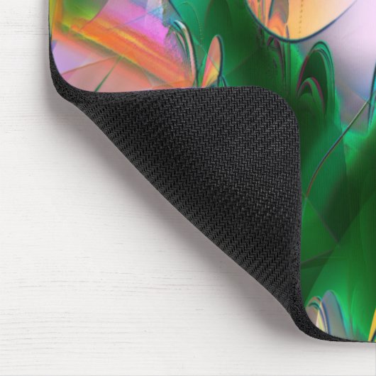 Abstracte kleurrijke bladeren met psychedelische s muismat (Hoek)