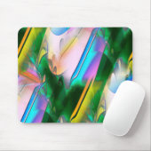 Abstracte kleurrijke bladeren met psychedelische s muismat (Met muis)