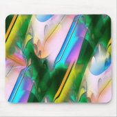 Abstracte kleurrijke bladeren met psychedelische s muismat (Voorkant)