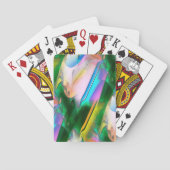 Abstracte kleurrijke bladeren met psychedelische s pokerkaarten (Achterkant)