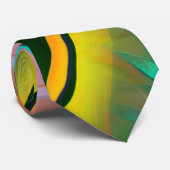 Abstracte kleurrijke bladeren met psychedelische s stropdas (Opgerold)