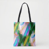 Abstracte kleurrijke bladeren met psychedelische s tote bag (Voorkant)