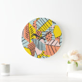 Abstracte kleurrijke bladeren, natuur. grote klok (Huis)