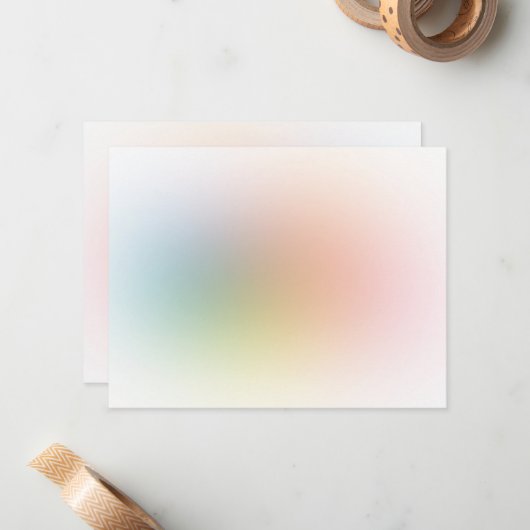 Abstracte kleurrijke Blank moderne elegante Sjablo Notitiekaartje (Voorkant / Achterkant in situ)