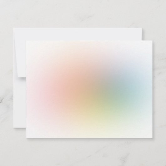 Abstracte kleurrijke Blank moderne elegante Sjablo Notitiekaartje (Achterkant)