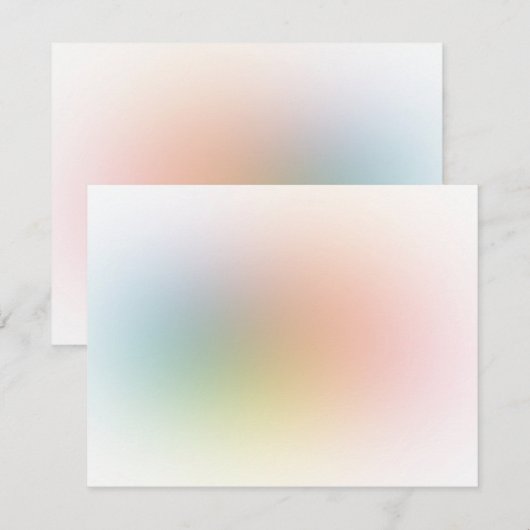 Abstracte kleurrijke Blank moderne elegante Sjablo Notitiekaartje (Voorkant / Achterkant)