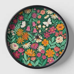 Abstracte Kleurrijke Bloemen Kunst Klokken