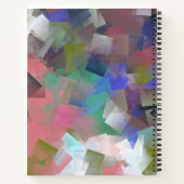 Abstracte kleurrijke blokjes notitieboek (Achterkant)