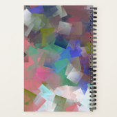 Abstracte kleurrijke blokjes notitieboek (Achterkant)