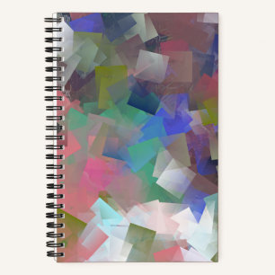 Abstracte kleurrijke blokjes notitieboek