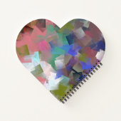 Abstracte kleurrijke blokjes notitieboek (Achterkant)