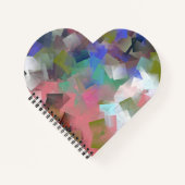 Abstracte kleurrijke blokjes notitieboek (Voorkant)