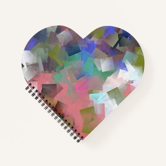 Abstracte kleurrijke blokjes notitieboek (Voorkant)