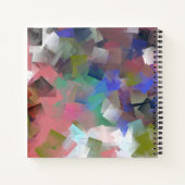 Abstracte kleurrijke blokjes notitieboek (Achterkant)