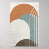 Abstracte Kleurrijke Boho Rainbow Wall Art Decor Poster (Voorkant)