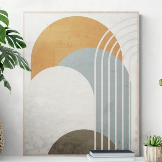 Abstracte Kleurrijke Boho Rainbow Wall Art Decor Poster