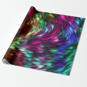 Abstracte kleurrijke bont prismatische achtergrond cadeaupapier