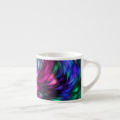 Abstracte kleurrijke bont prismatische achtergrond espresso kop (Rechts)