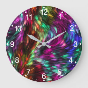 Abstracte kleurrijke bont prismatische achtergrond grote klok