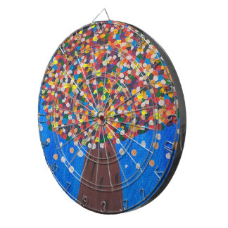 Abstracte kleurrijke boom dartbord
