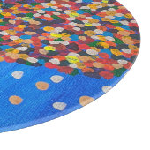 Abstracte kleurrijke boom snijplank (Hoek)