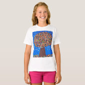 Abstracte kleurrijke boom t-shirt (Voorkant volledig)