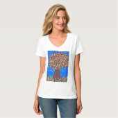 Abstracte kleurrijke boom t-shirt (Voorkant volledig)