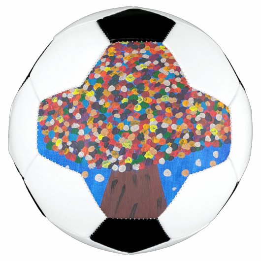 Abstracte kleurrijke boom voetbal (Voorkant)