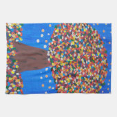 Abstracte kleurrijke boomtheedoek theedoek (Horizontaal)