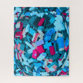 Abstracte kleurrijke bouwstenen legpuzzel (Verticaal)