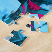 Abstracte kleurrijke bouwstenen legpuzzel (Zijkant)