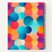 Abstracte kleurrijke bubbels notitieboek (Achterkant)