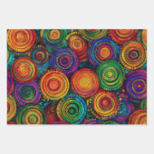 Abstracte kleurrijke cirkels Inpakpapier Vel (Voorkant)