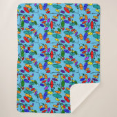 Abstracte kleurrijke cirkels sherpa deken (Voorkant)