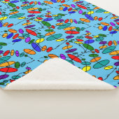 Abstracte kleurrijke cirkels sherpa deken (3/4)