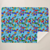 Abstracte kleurrijke cirkels sherpa deken (Voorkant (horizontaal))