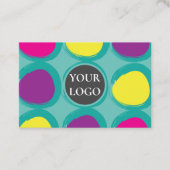 Abstracte kleurrijke cirkels visitekaartje (Voorkant)