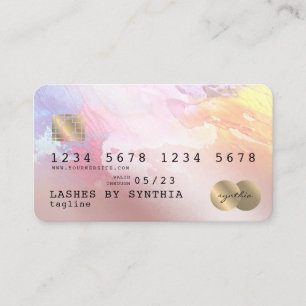 Abstracte, kleurrijke creditcard Stijl Gold Visitekaartje