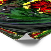 Abstracte kleurrijke Daisies Flower Poster (Hoek)