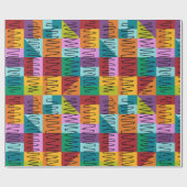 Abstracte, kleurrijke design cadeaupapier (Vlak)