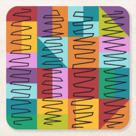 Abstracte, kleurrijke design kartonnen onderzetters