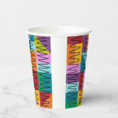 Abstracte, kleurrijke design papieren bekers (Links)