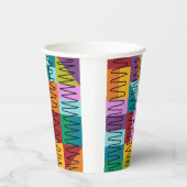 Abstracte, kleurrijke design papieren bekers (Rechts)