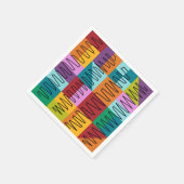 Abstracte, kleurrijke design servet (Hoek)