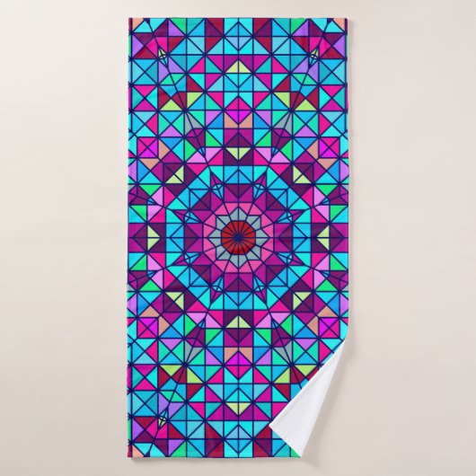 Abstracte kleurrijke digitale decoratieve ventilat badhanddoek (Badhanddoek)